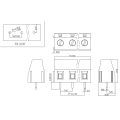 Conector en línea del bloque PCB tipo PCB de tipo tornillo de 10 posición